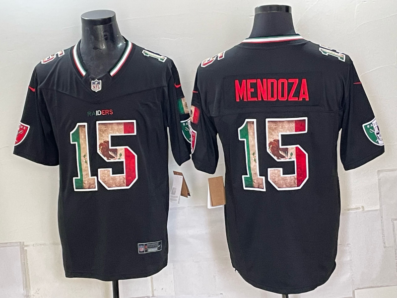 Men 2026 Oakland Raiders #15 Mendoza Black Nike Limited NFL Jersey 0907004->oakland raiders->NFL Jersey